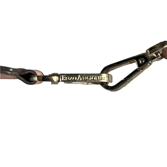 ENZO ANGIOLINI BELT Blush Pink Braided Clip Size Small / Medium FAST SHIP 440-24 - Picture 5 of 11